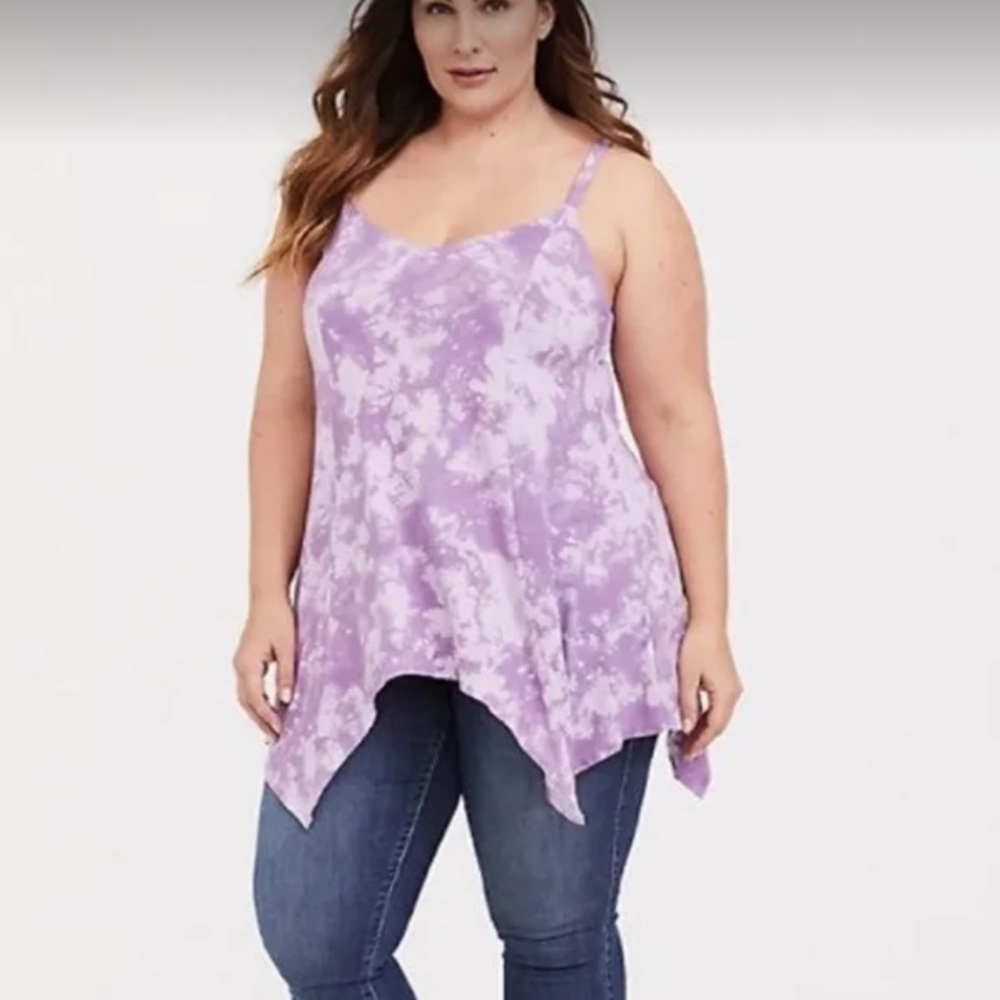 Torrid purple tye dye tank.